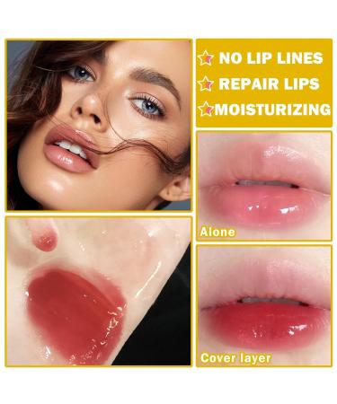 Hydrating Peach Lip Oil - Plumping Gloss Long Lasting Nourishing Care Non-Sticky Lip Glow - Perfect Gift for Women - Buy Online on GoSupps.com