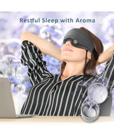 MOUNTRAX Heated Eye Mask - USB Electric Warm Compress for Dry Eyes Chalazion Stye & Blepharitis Relief | 3D Total Blackout Eye Heating Pad (Grey) with Aroma - Buy Online on GoSupps.com
