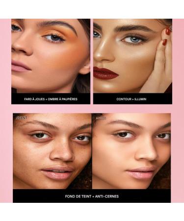  Huehkir Blush Palette 16-Color Cream Blush and Highlighter Palette High-Light Water-Resistant Concealer Ideal for Face Makeup Travel Evening Wear - Buy Online on GoSupps.com