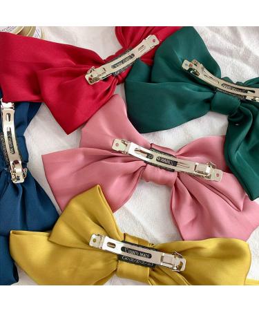 Yueser 7-Piece Big Bowknot Hair Clips Satin Ribbon Arc Accessories for Women | International Shipping Available - Buy Online on GoSupps.com