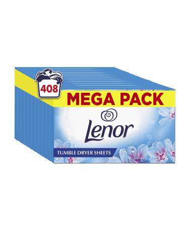 Lenor Tumble Dryer Sheets 408 Sheets (34 x 12) Spring Awakening Long lasting Freshness When Tumble Drying