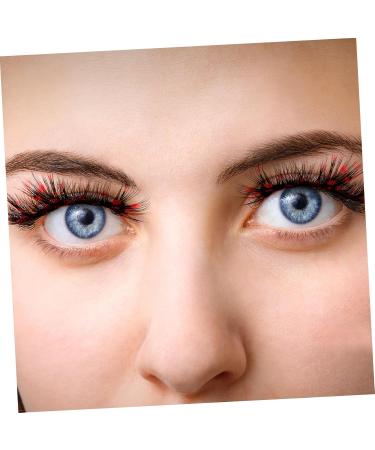 minkissy 3d Stickers 12 Pairs Fake Eye Cosplay False Eye Thick Cross Eye Fluffy Eye Eye Makeup Eye Stickers Fake Colored Eye Lash Tool The Cross Line 3d - Buy Online on GoSupps.com