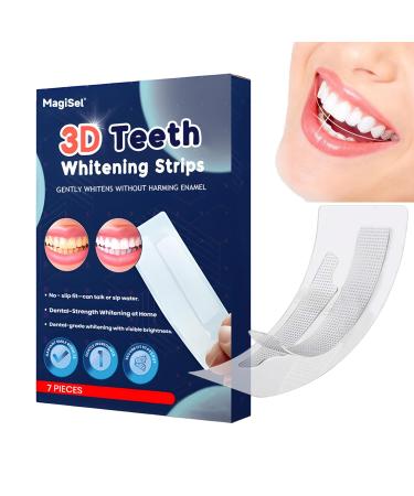 Blanchiment Dentaire 7 Pi ces Saveur menthe Bandes de Blanchiment Instantan white bande blanchissante Sans danger pour l' mail Haleine Fra che pour les Dents Aide Eliminer Caf Soda vin Tache