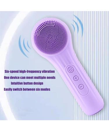 Lumiglow Facial Cleanser Electric Facial Cleansing Brush Lumiglow Electric Face Washer Waterproof Rechargeable Silicone Face Washer IPX7 Waterproof Purple - Buy Online on GoSupps.com