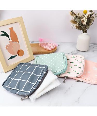 Sanitary Napkin Storage Bag - Pack of 4 Portable Pouch for Menstrual Cup - Reusable Teen Feminine Products Pouch - 5x5 inches - Cactus Design - Buy Online on GoSupps.com