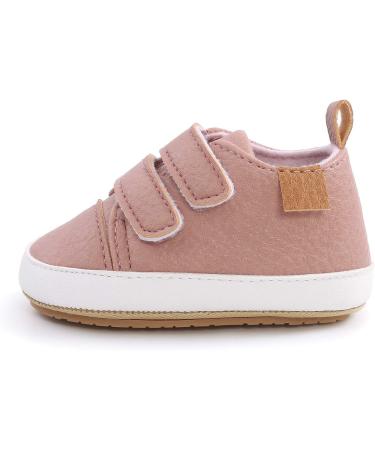 MK MATT KEELY Baby Girl First Walking Shoes - Anti-Slip Soft PU Leather Sneakers for Infant Toddler 6-12 Months - Pink Style2 - Buy Online on GoSupps.com