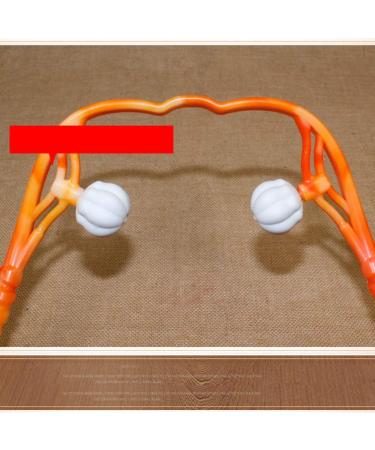 Healifty Cervical Spine Massager | Neck & Shoulder Pain Relief Device | Trigger Point Self-Massage | Hand & Foot Massager - Orange - Buy Online on GoSupps.com