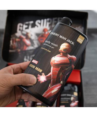Every Man Jack Iron Man Body Set - Marvel Lover's Bath & Body Gift Set with Clean Ingredients - Body Wash, Shampoo & Deodorant 2-Pack - Buy Online on GoSupps.com