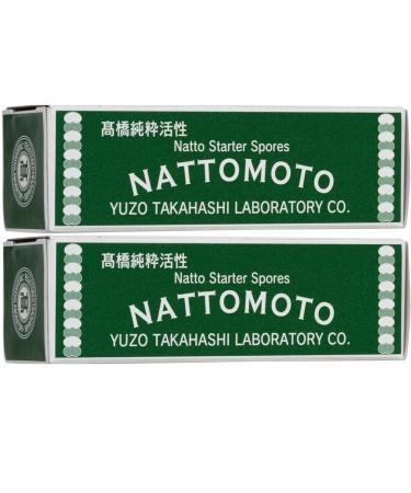 Japanese Natto Starter Spores (Nattomoto) - 3g (enough to make 30kg of natto) | 100% Organic Soybean Extract | Made in Japan | Yummy-Yamaguchi (Pack of 2 Natto)