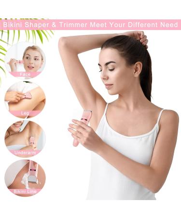 Scottomon Electric Bikini Trimmer Set for Women | Waterproof Cordless 3-in-1 Body Hair Shaver & Groomer - Ideal for Face & Body | Pink - Buy Online on GoSupps.com
