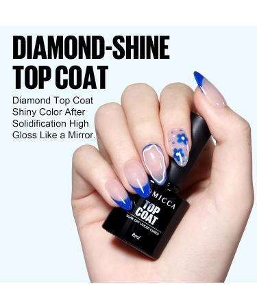TOMICCA Gel Nail Glue Set - Super Strong Brush On Nail Glue & No Wipe Top Coat Kit for Acrylic Nails - UV/LED Lamp Cure Required - 2PCS 8ml Nail Glue & Top Coat - Buy Online on GoSupps.com