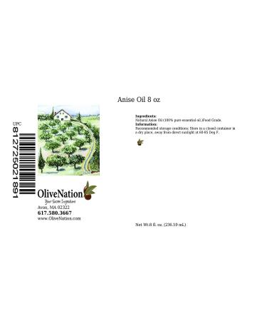 OliveNation Anise Oil - 8 oz Food Grade Star Anise Essential Oil for Cooking - Buy Online on GoSupps.com