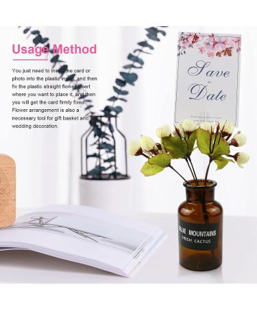 TKOnline 180 Pieces Plastic Floral Picks Transparent Fork Shape Flower Picks Card Holders for Cards  Photos  Floral Arrangement  Weddings  Parties  Home Decor(9.4 Inch and 12.2 Inch) - Buy Online on GoSupps.com