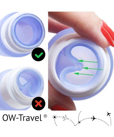 Silicone Travel Bottles Set - TSA-Compliant BPA-Free 7-Piece Spout-Proof Travel Accessories for Body Care | OW Travel - Buy Online on GoSupps.com
