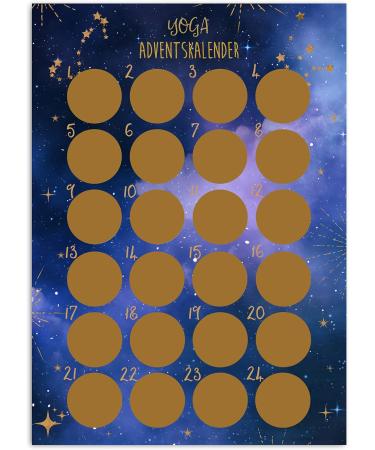 Nastami Advent Calendar - Scratch Off A3 Christmas Calendar (Yoga DARK) | International Shipping Available - Buy Online on GoSupps.com