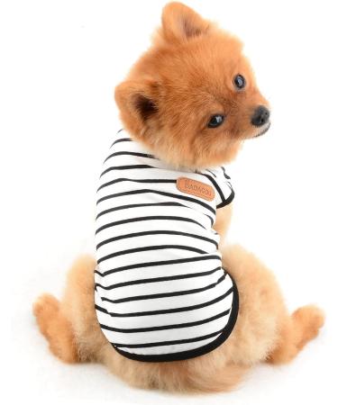 Smalllee Lucky Store: Summer Striped T-Shirts for Small & Medium Dogs Cats | Stylish Sleeveless Tees for Yorkies & Chihuahuas - Buy Online on GoSupps.com