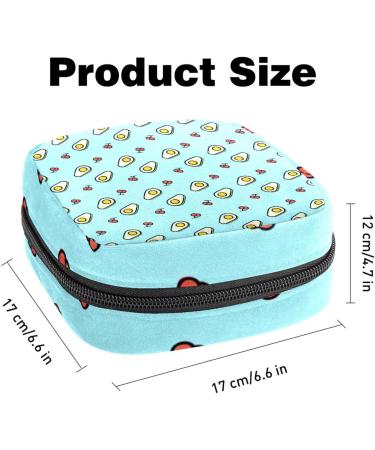 Avocados & Cherries Pattern Women s Bandage Storage Bag | Portable Period Bag for Teens & Women | Menstrual Cup Pocket - Buy Online on GoSupps.com
