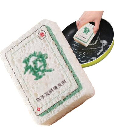Kitchen Sponges Mahjong Design Dishes Sponge | Long-Lasting Wood Pulp Fiber Dishwasher Sponge for Kitchen Restaurants Canteens Dish Bowl Cleaning Tosier Hair - Buy Online on GoSupps.com