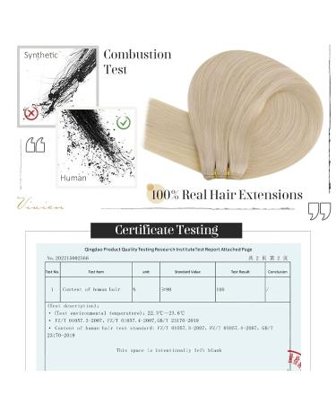 Vivien Real Hair Extensions - 50cm Remy Blonde Tressen #613 | 100g Luxury Hair Extensions - Buy Online on GoSupps.com