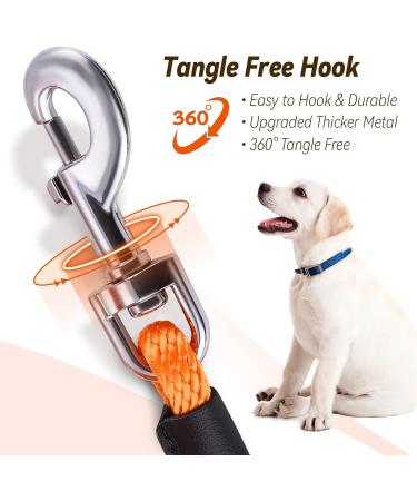 Lynxking Reflective Dog Leash - 15m Training Line with Carabiner Hook for Small Medium & Large Dogs - Durable Nylon Rope in Orange - Buy Online on GoSupps.com