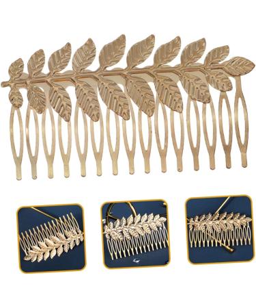 Ipetboom Bridal Hair Comb Bridal Hair Side Comb Gold Hair Comb Hair Accessories for Women Metal Hair Comb Bridal Hair Accessories Metal Leaf Comb Veil Comb Alloy Hair up Bride Beautiful - Buy Online on GoSupps.com