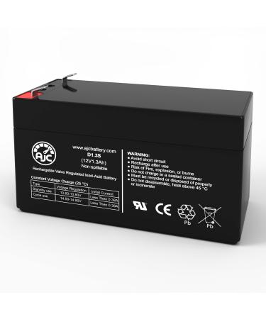 AJC Battery Compatible with Leoch LP12-1.2 12V 1.3Ah Sealed Lead Acid Battery