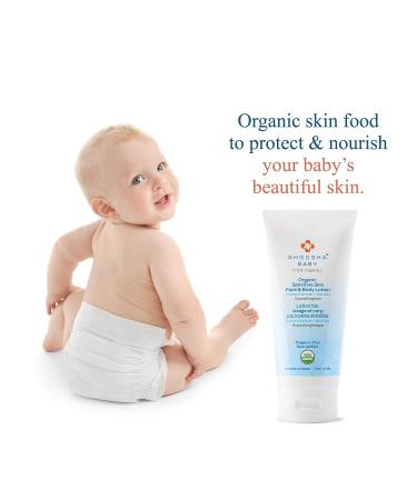 Shoosha Organic Baby Lotion | Fragrance-Free & Hypoallergenic | Sensitive Skin Face and Body Moisturizer for Kids | Gluten-Free & Non-Sticky | 100% Biodegradable - Buy Online on GoSupps.com