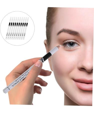 PLAFOPE 20 Pcs Lying Silkworm Eyeliner Glitter Eyeliner Professional Eyeliner Pencils Gel Wooden Pole White - Buy Online on GoSupps.com