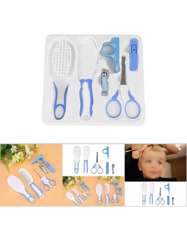 Portable Baby Grooming Kit for Nursery Newborns - Hair Brush, Nail Clipper, Nasal Aspirator & More - Blue - Buy Online on GoSupps.com