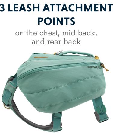 RUFFWEAR Front Range Day Pack Small Dog Harness with Pockets & Handle Dog Rucksack for Day Hikes 2 Dog Lead Attachment Points & Reflective Trim Size S 56-69cm River Rock Green Small River Rock Green - Buy Online on GoSupps.com