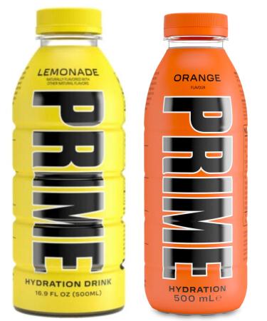 PRIME Hydration Sports Drink by Logan Paul & KSI - Lemonade + Orange - 500ml Bottle