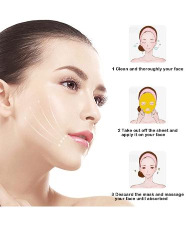 Adofect 24K Gold Gel Collagen Crystal Facial Masks - Anti Aging, Puffiness, Wrinkle Treatment - 12 PCS - Buy Online on GoSupps.com