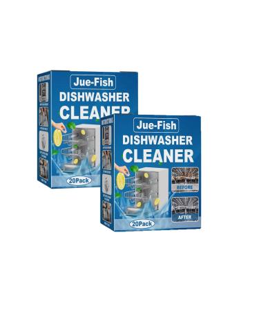 Dishwasher Tablets Dishwasher Cleaning Tablets Removes Limescale Build Up Dishwasher Cleaner for Kitchen Tableware Care (2 PCS)