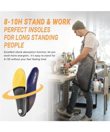 Topsole Orthopedic Insoles for Plantar Fasciitis Flat Foot & Heel Spur - Comfort Shoe Inserts for Men & Women (EU 47-48 30.5cm) - Blue - Buy Online on GoSupps.com