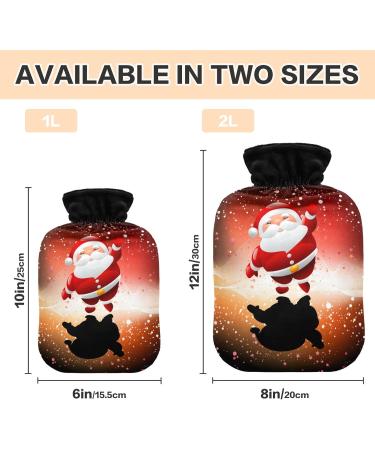 Soft Santa Claus Hot Water Bottle with Cover - Warm 2L for Winter Comfort | Ideal for Bed Hand Neck & Shoulders - Buy Online on GoSupps.com