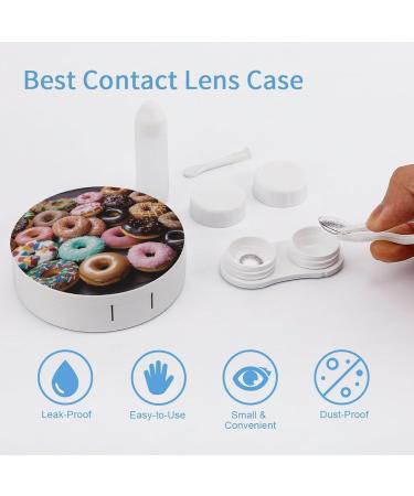 Donuts Print Contact Lens Case - Travel Box & Care Kit for Easy Lens Storage - Buy Online on GoSupps.com