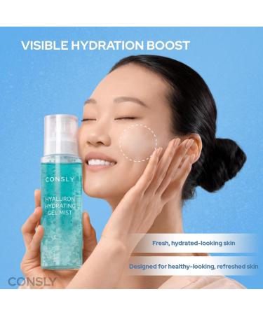 CONSLY Hyaluronic Acid Hydrating Gel Mist | Refreshing Face & Body Mist for Instant Moisture & Radiant Skin | Lightweight Spray for All Skin Types | Korean Skincare | 120 ml / 4.06 fl oz - Buy Online on GoSupps.com