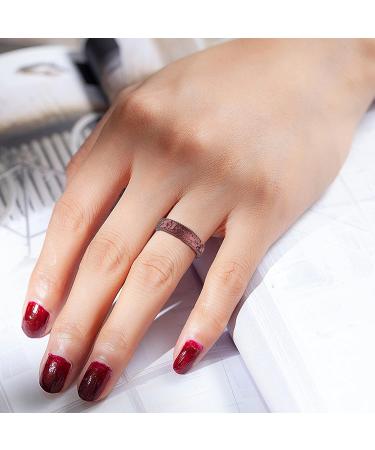 Zollen Silicone Wedding Rings for Women - Flower & Vine Collection 7 Pack - Black, Marble, Metallic Bordeaux, Pink - Size 7-7.5 (17.3mm) - Buy Online on GoSupps.com