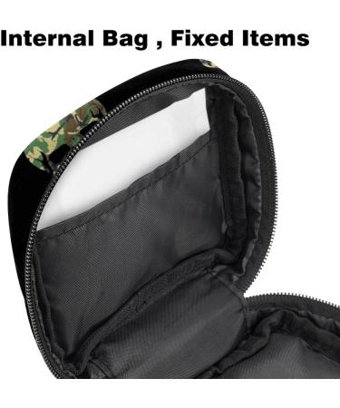 Stylish Camouflage Menstruation Pad Bag with Zipper | Women's Napkin & Tampon Organizer | Ideal for Girls - Buy Online on GoSupps.com