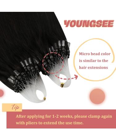 Buy Youngsee Microring Extensions | 40cm Real Hair Brown Micro Loop Extensions | Remy Hair #2 50g - Buy Online on GoSupps.com
