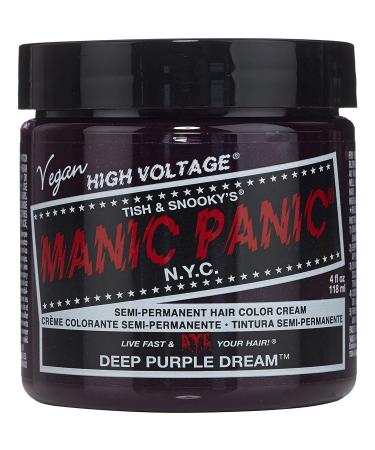 MANIC PANIC Deep Purple Dream Hair Dye Classic Deep Purple Dream 4 Fl Oz (Pack of 1) - Buy Online on GoSupps.com