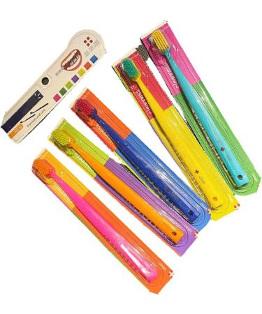 Soft Protective Toothbrushes for Sensitive Teeth - 10 Colorful Plastic Brushes | Extra Clean & Gentle Care | International Shipping - Buy Online on GoSupps.com