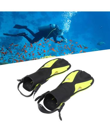 BOLORAMO Swimming Fins for Adults - Premium Diving Fins in Black & Yellow (Size 9-11 / 42-45) - Perfect for Open Water Adventures - Buy Online on GoSupps.com
