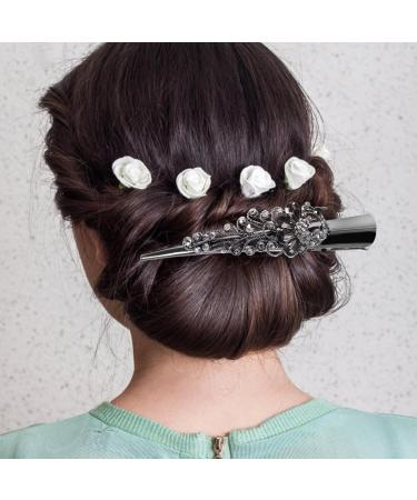 Beaupretty Rhinestone Hair Clip Girls Hair Accessories Hair Jewelry Hair Clips for Girls Large Barrette Hair Clips for Teen Girls Women Hair Clips Metal Crystal Horn Clip Women's - Buy Online on GoSupps.com