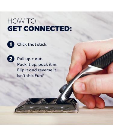 Dollar Shave Club Guest Pass Shave Set - 6 Blade Value Starter Set with 2 Extra Close Cartridges & Razor Cover - International Shipping Available - Buy Online on GoSupps.com