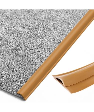 WDJBPSH Carpet to Tile Transition Strip, Flexible PVC Rugs Edge Trim with Tape, 1-15m Long Doormat Floor Mat Wrapping Edge (Color : B, Size : 3m/9.8ft) 3m/9.8ft B