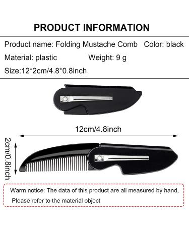 3-Piece Folding Beard and Mustache Comb Set for Men - Compact Pocket Comb for Everyday Grooming and Hair Care - Buy Online on GoSupps.com
