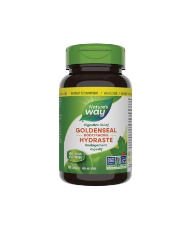 Nature's Way Goldenseal Root Relieve digestive upset - Aid Digestion Mild Laxative - Non-GMO - 100 Vegetarian Capsules Value Size Natural 100 count (Pack of 1)