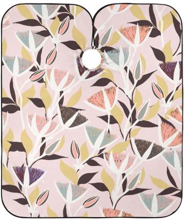 Waterproof Barber Cape - Pink Leaf & Cheetah Print Hair Cutting Bib for Men & Women | Durable Haircut Cape for Stylish Grooming - Buy Online on GoSupps.com