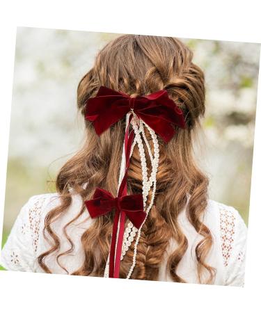 FRCOLOR 3 Sets Headgear Bowknot Design Headdress Headbands Vintage Hair Clips Pearl Hair Clips Womens Headband Wedding Hair Clips Pearl Wedding Hair Accessories Tiara Imitation Pearls - Buy Online on GoSupps.com
